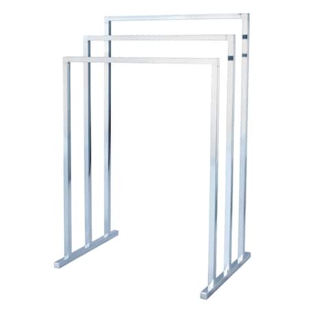 Kingston Brass SCC8281 Pedestal 3-Tier Steel Construction Towel Rack, Polished Chrome SCC8281